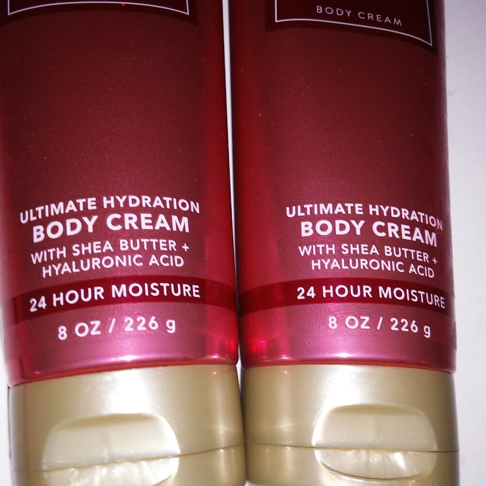 Set of 3 Bath and Body Works Cream Lotion Forever Red Ultimate Hydration Shea Bu - Picture 11 of 12